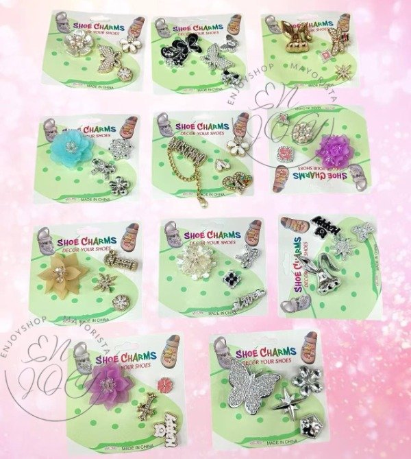 BLISTER PINES PIN DE CROCS 3D SURTIDOS DISEÑOS FASHION ENJOY334 · 2