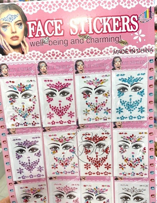 STICKER STRASS COLORES FACIAL AUTOADHESIVO · 2