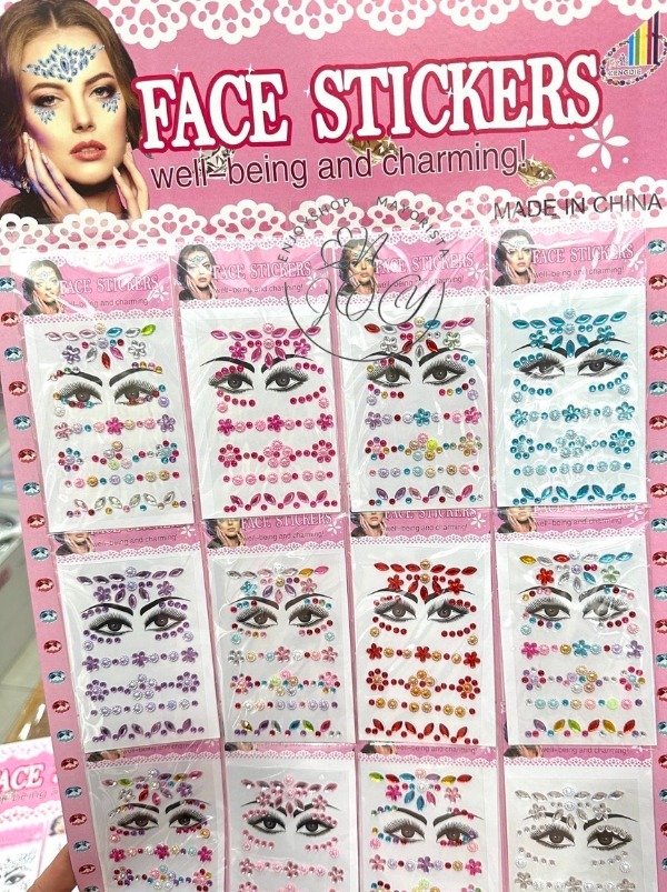 STICKER STRASS COLORES FACIAL AUTOADHESIVO · 3