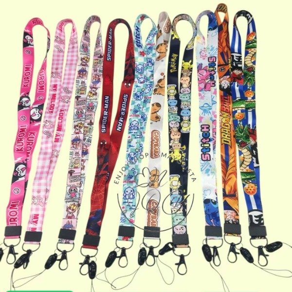X10 Tira Llaveros Porta Llaves Estampadas Surtidos · 2