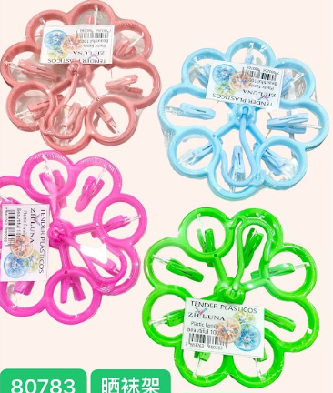 Tender Con Percha Colgante Circular 8 Broches Colores · 2