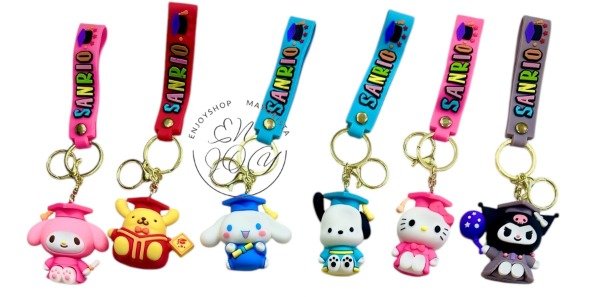 OFERTA LLAVERO DE GOMA SANRIO KUROMI KITTY · 2