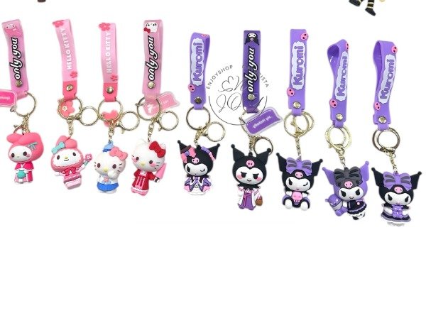 OFERTA LLAVERO DE GOMA SANRIO KUROMI KITTY · 3