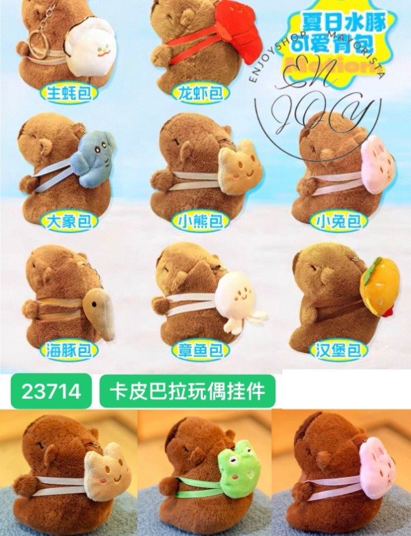 LLAVERO MUÑECA CAPYBARA PELUCHE · 2