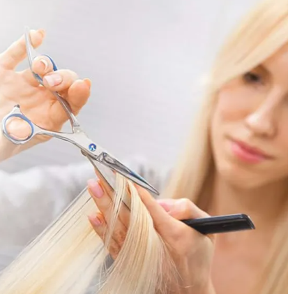 Tijera Profesionales Corte O Pulir Punto Azul Diamantes Plateado · 2