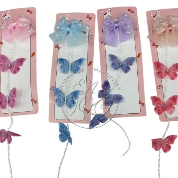 CLIPS MARIPOSA PERLAS HEBILLAS · 2