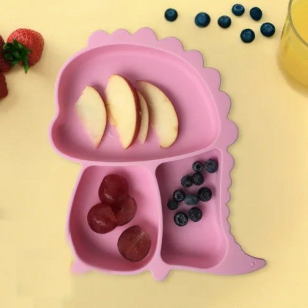 PLATO DINOSAURIOS SILICONA BEBE · 2