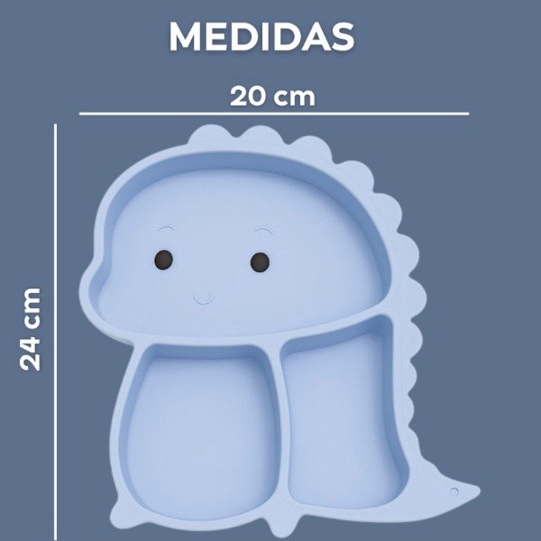 PLATO DINOSAURIOS SILICONA BEBE · 4