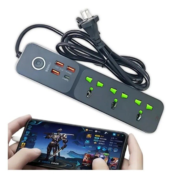 ZAPATILLA 3ENCHUFE 3USB 1TIPOC · 3