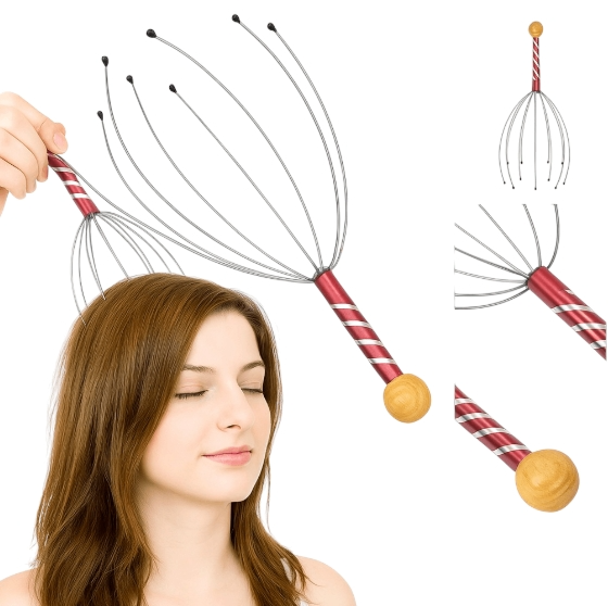 X10 Masajeador De Cabeza Alambre Reduce Stress y Tension · 2