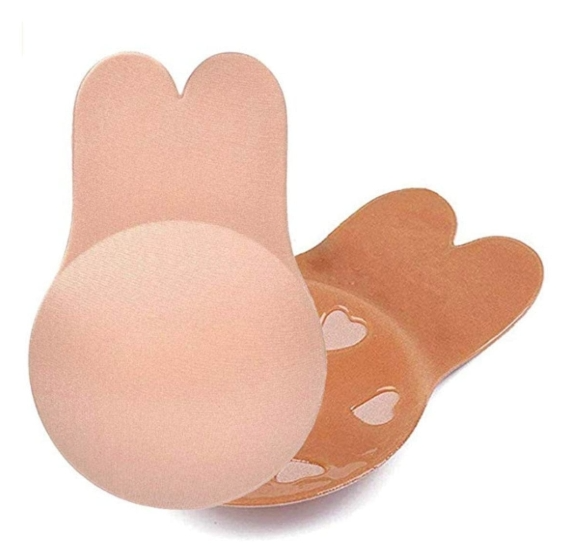 Corpiño Invisible Levanta Busto Conejito Pezoneras Silicona · 2