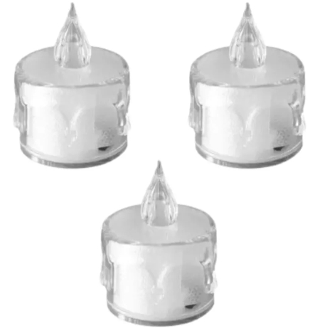 Velas Velitas Led Souvenir X 24 U Pilas Fiesta Navidad Bodas Transparente · 2