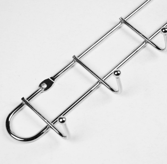 10 Percheros De Pared Metalico 6 Ganchos Cromado Colgante Organizador · 2
