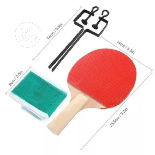 Set Ping Pong 2 Paletas 3 Pelotas Red 2 Soporte · 2