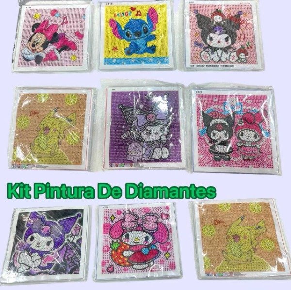 Kit Pintura Diamante Personajes 18x18cm Capibara Sanrio · 2