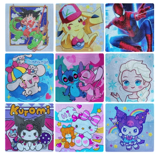Kit Pintura De Diamantes Personajes Stitch Capibara Kitty 20x20 · 4