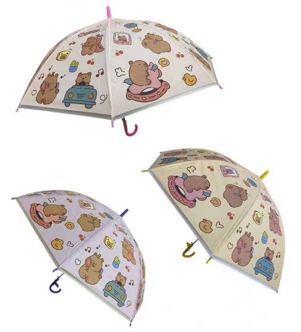 OFERTA FINAL Paraguas Infantil Estampado Capibara Labubu Sanrio · 2