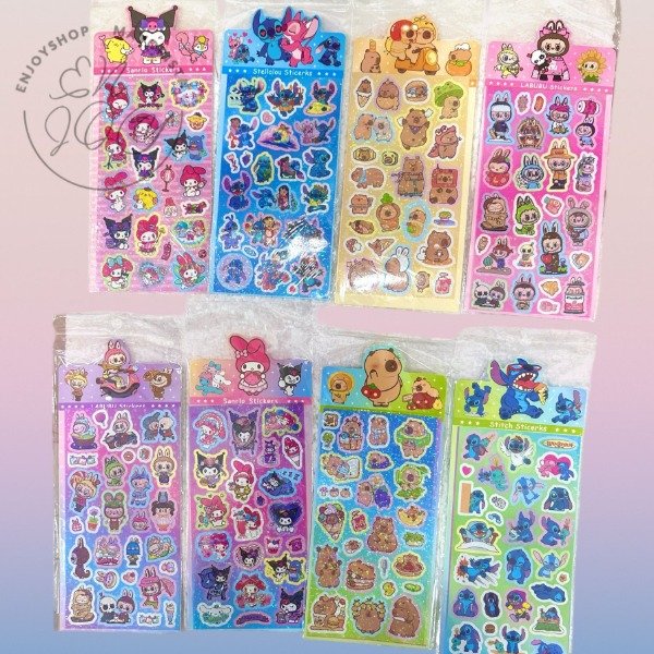 Pack x20 PLANCHAS DE STICKER 10X22cm · 3