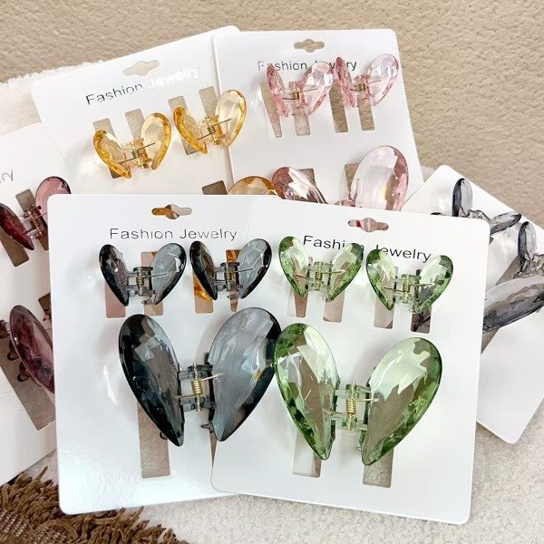 12 SET BROCHES HEBILLAS DE PELO CORAZON JOY201 · 3