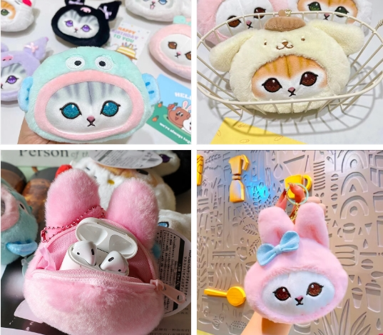 MONEDERA LLAVERO PELUCHE CAPIBARA GATO SANRIO · 3