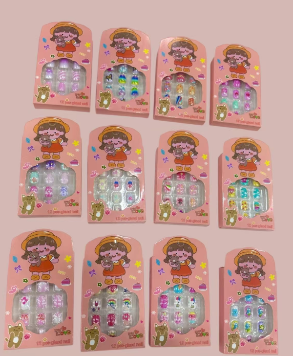 PACK X12 Uñas Postizas PRESS ON PARA Infantil 61398 · 2